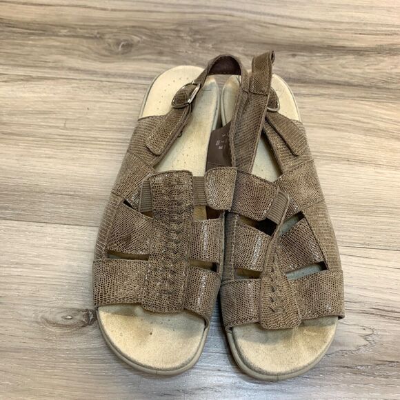 HOTTER Comfort Concept Candice Brown Leather Sandals Size 7 EU 38 Ortho - Picture 6 of 11
